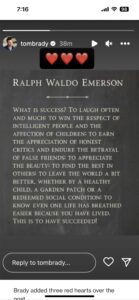 Screenshot that says a Ralph Waldo Emerson quote. This quote is in the article. 